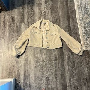 Cropped tan jacket